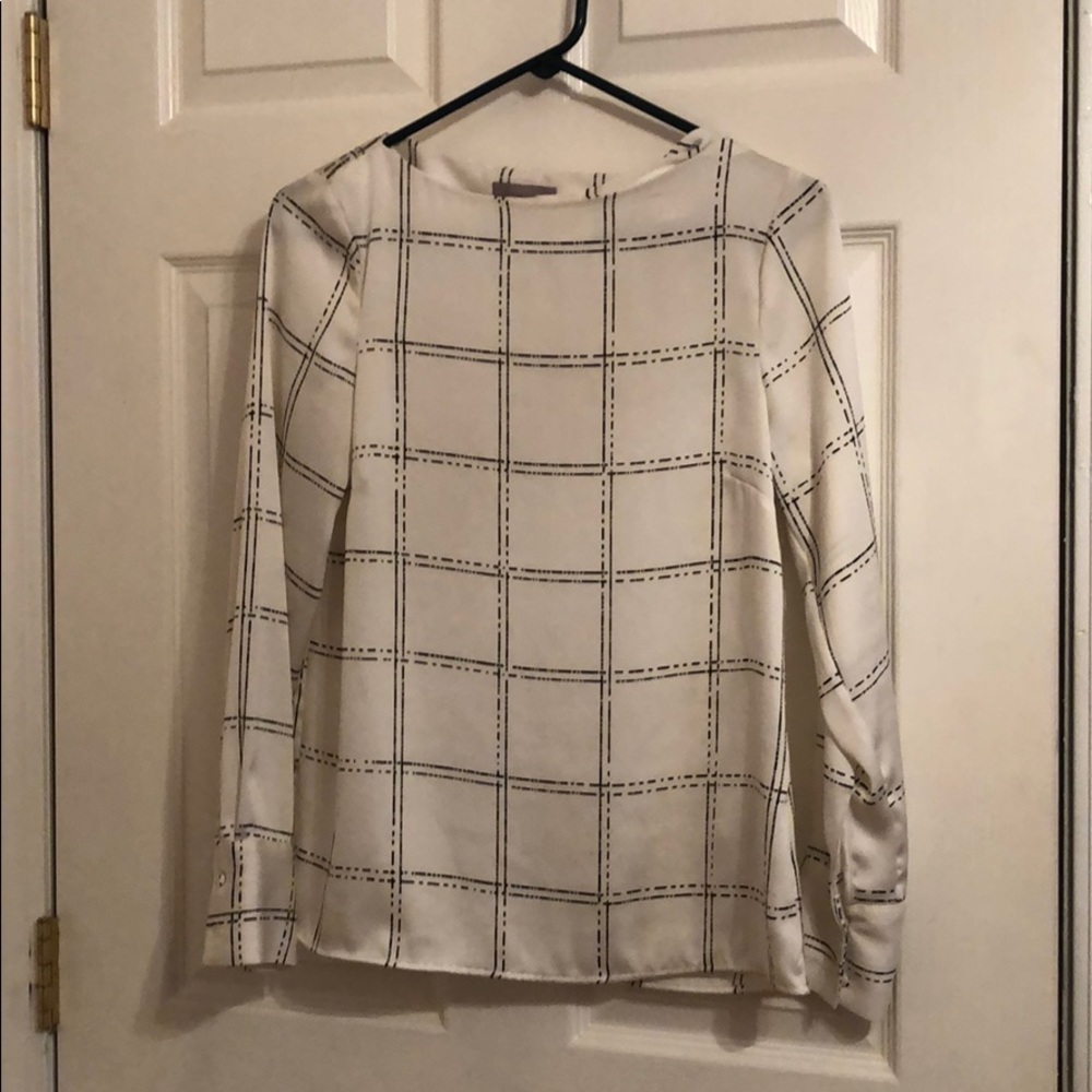 Black and white blouse